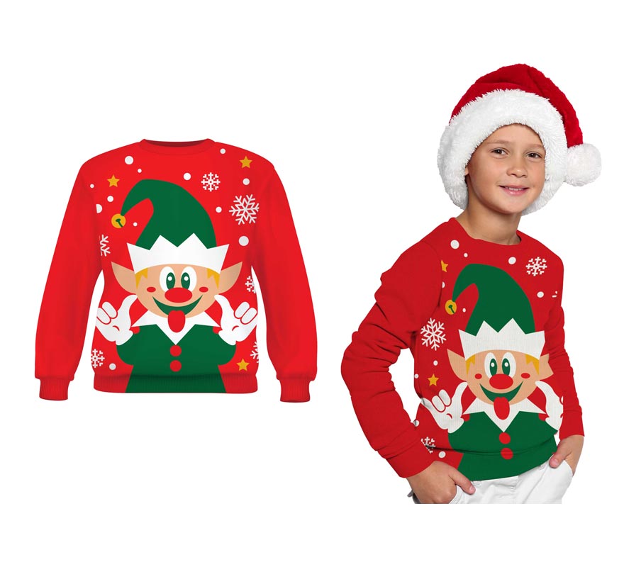 Translation missing: fr.Jersey Navidad Elfo Feliz para niños