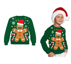Pull de Noël en pain d'épices pour enfants