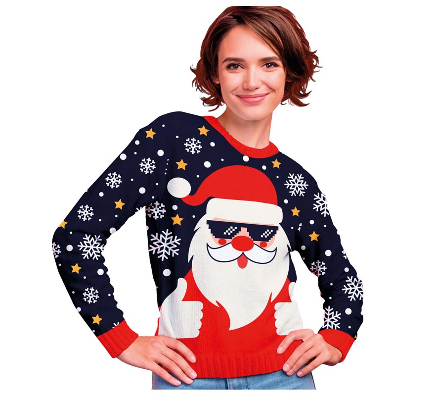 Translation missing: fr.Jersey Navidad Papá Noel cool para mujer