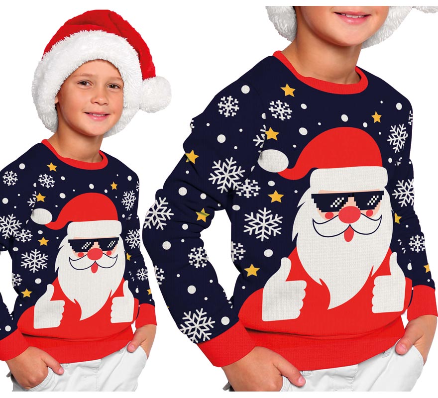 Translation missing: fr.Jersey Navidad Papá Noel cool para niños