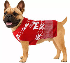 Pull de Noël à bordure pour chien