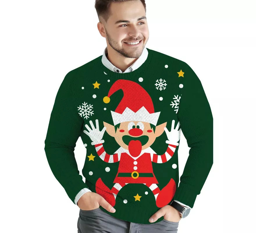 Translation missing: fr.Jersey Navideño de Elfo para hombre