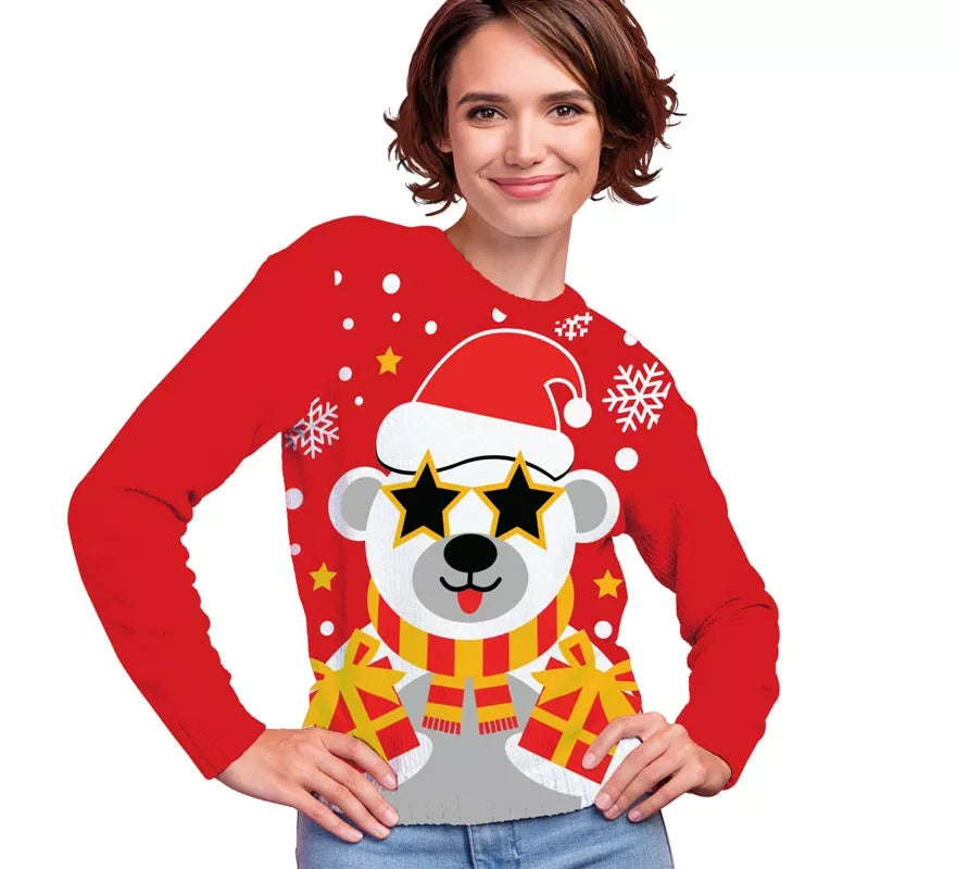 Translation missing: fr.Jersey Navideño de Oso Polar para mujer