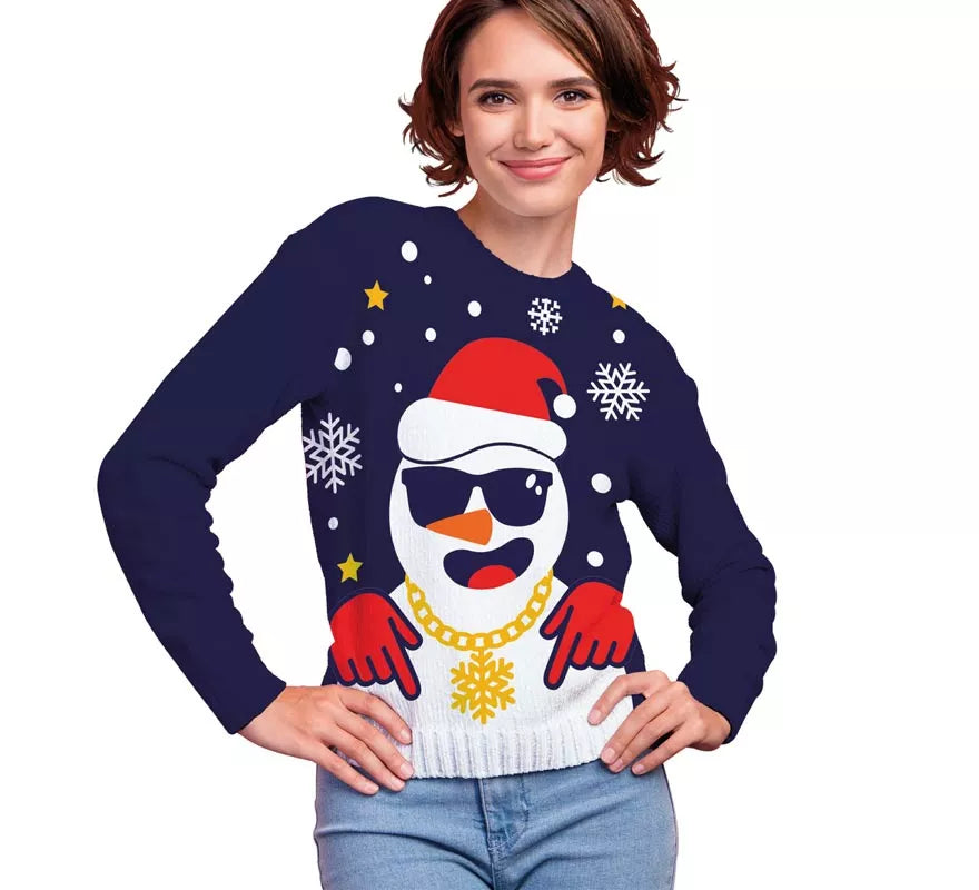 Translation missing: fr.Jersey Navideño de Papá Noel Divertido para mujer