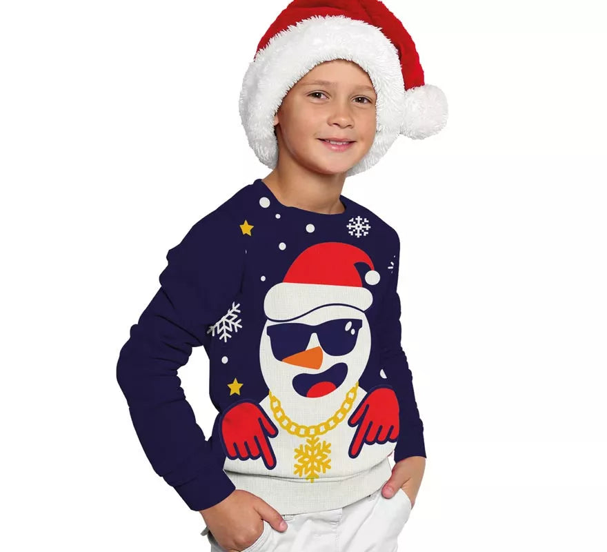 Translation missing: fr.Jersey Navideño de Papá Noel Divertido para niños