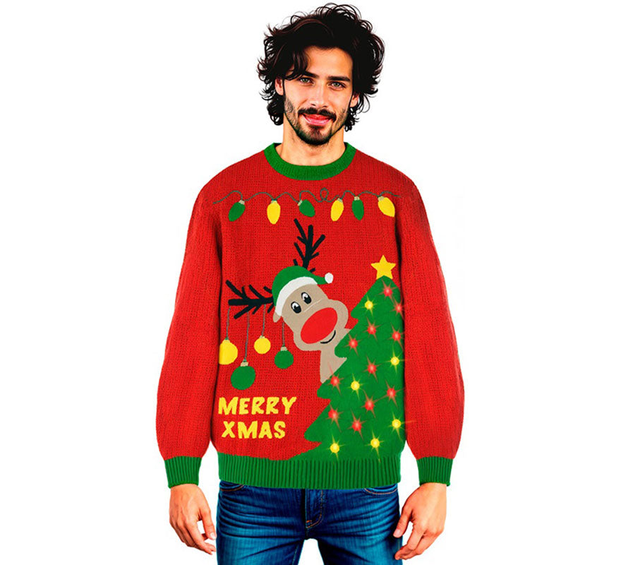 Translation missing: fr.Jersey Navideño Renito con Luces para adulto