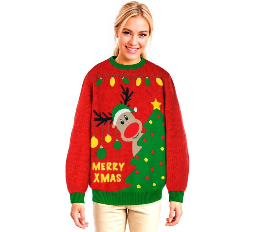 Translation missing: fr.Jersey Navideño Renito con Luces para adulto