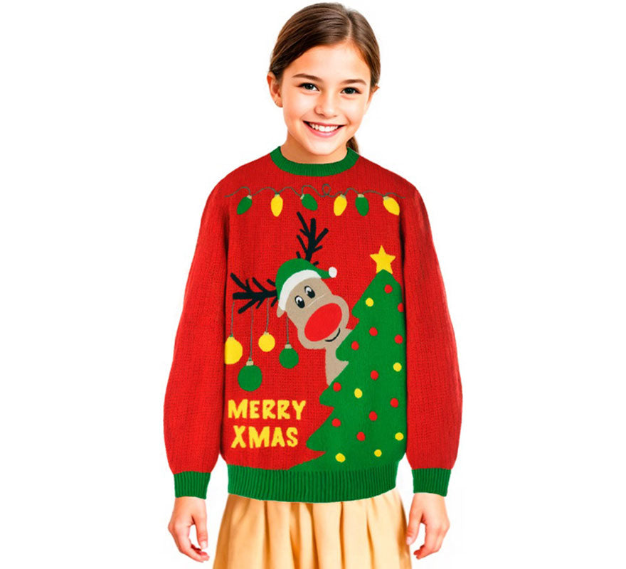 Translation missing: fr.Jersey Navideño Renito con Luces para niños