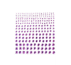 Bijoux Adhésifs Diamant Paillettes Violet Adulte