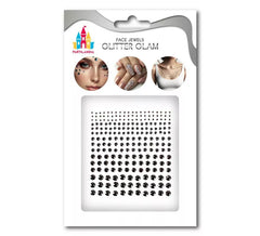 Bijoux adhésifs diamant paillettes noires adultes