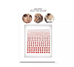 Bijoux Adhésifs Diamant Paillettes Rouge Adulte