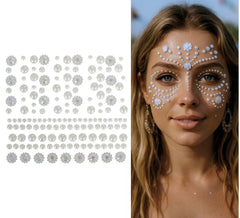Bijoux adhésifs pour le visage en perles