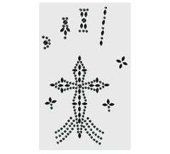 Bijou adhésif pour le visage en forme de croix