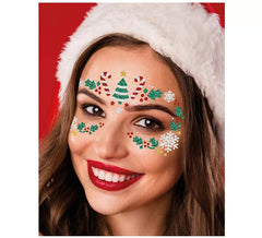 Bijoux faciaux adhésifs pour arbre de Noël