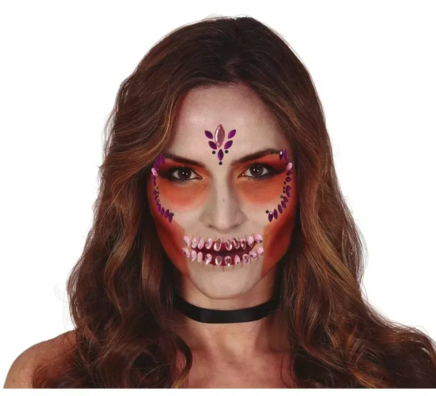 Translation missing: fr.Joyas Faciales Adhesivas de Calavera Lila