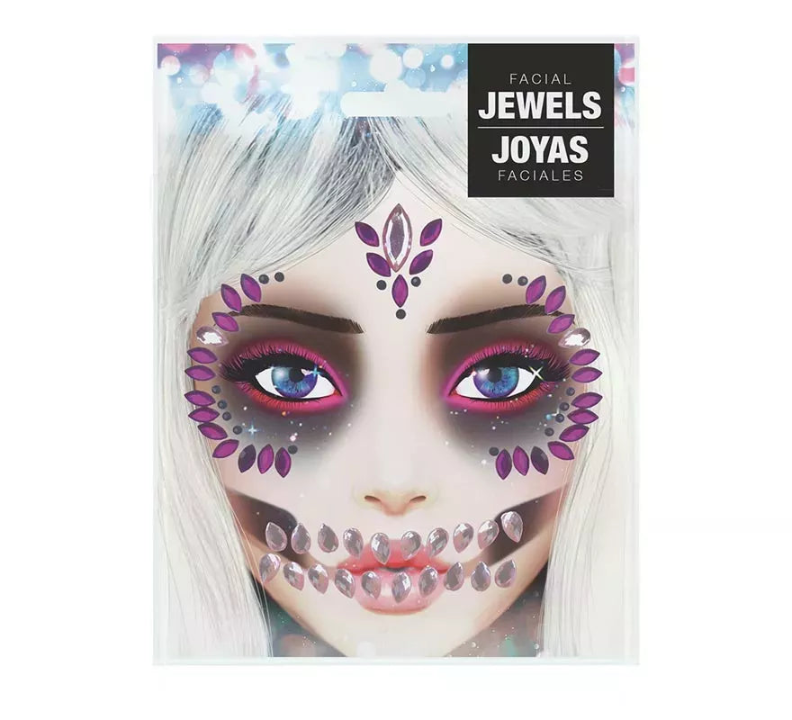 Translation missing: fr.Joyas Faciales Adhesivas de Calavera Lila