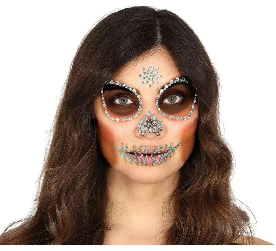 Translation missing: fr.Joyas Faciales Adhesivas de Calavera Verde