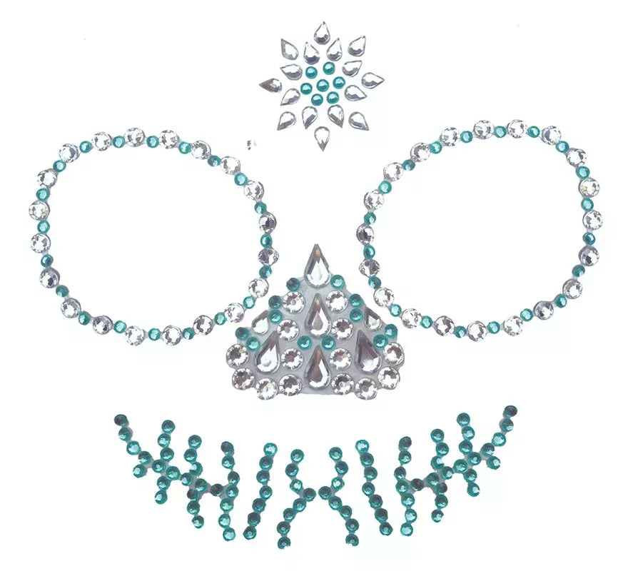 Translation missing: fr.Joyas Faciales Adhesivas de Calavera Verde