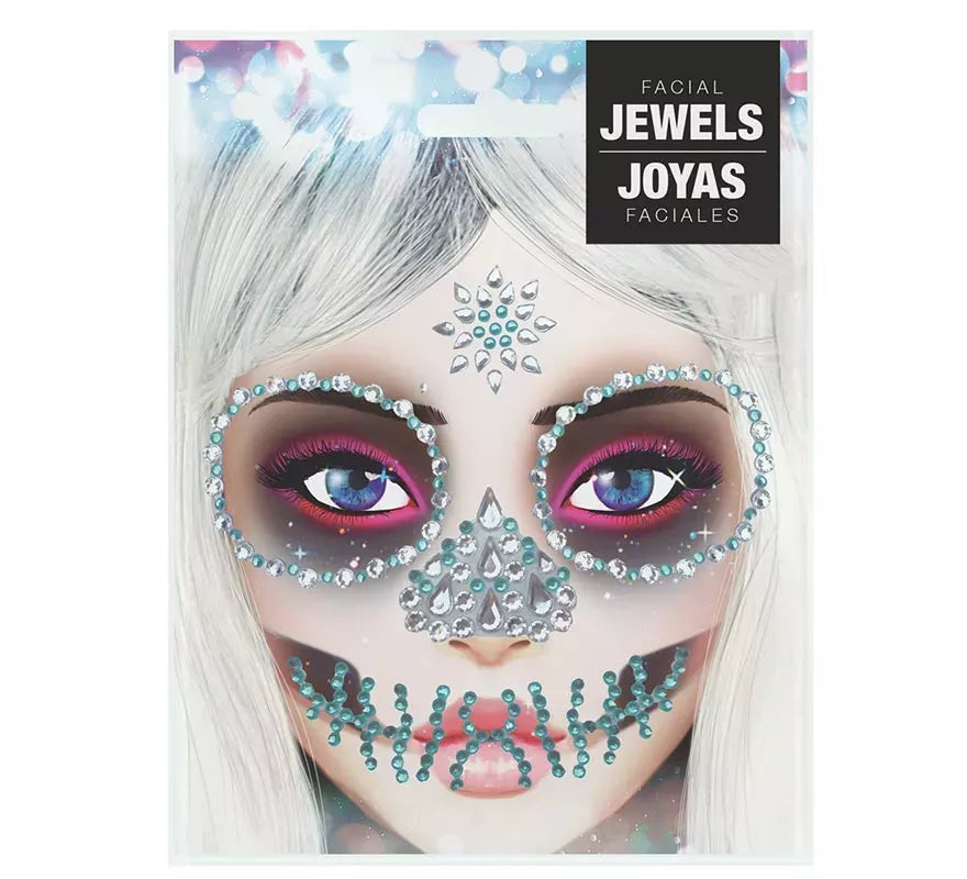 Translation missing: fr.Joyas Faciales Adhesivas de Calavera Verde
