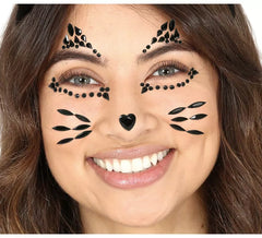 Chaton Adhésif Visage Bijoux