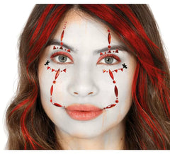 Bijoux de visage de clown adhésifs