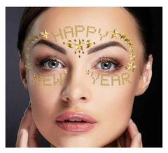 Bijoux adhésifs pour le visage Points de bonne année