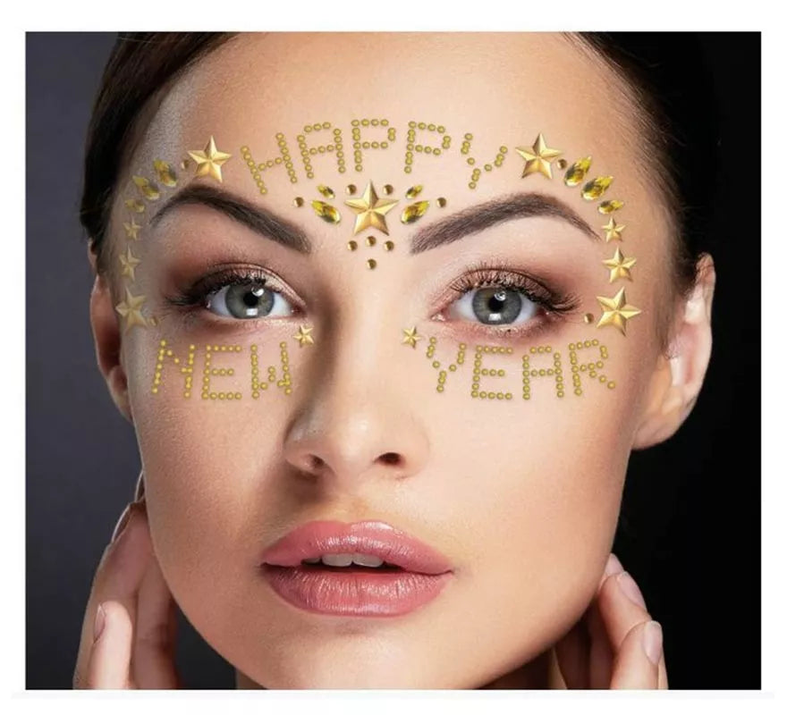 Translation missing: fr.Joyas Faciales Adhesivas Happy New Year puntos