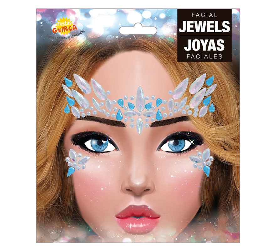 Translation missing: fr.Joyas Faciales Azules y Blancas Adhesivas