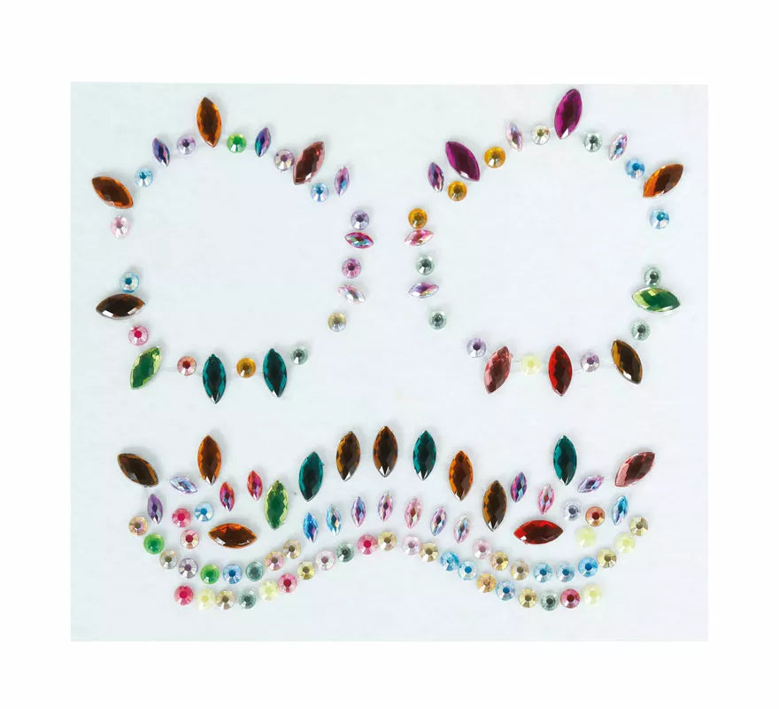 Translation missing: fr.Joyas Faciales Calavera multicolor Adhesivas de 13x15 cm