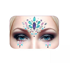 Facial Jewels gouttes bleu vif et lilas