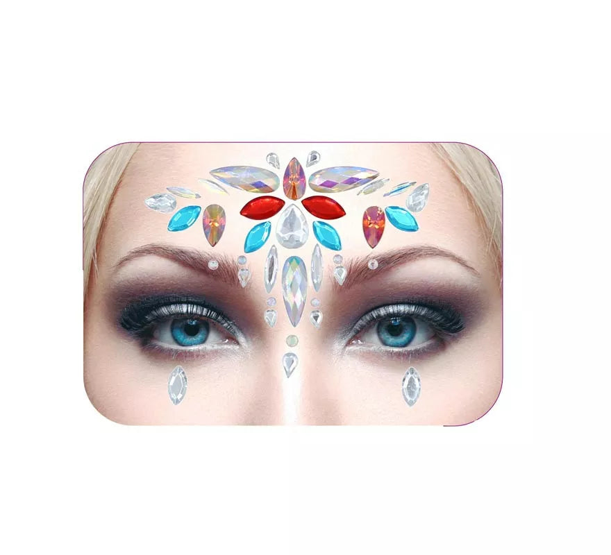 Translation missing: fr.Joyas Faciales gotas azul y rojo brillantes