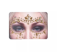 Bijoux pour le visage gouttes dorées brillantes