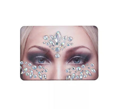 Bijoux pour le visage gouttes d'argent brillant