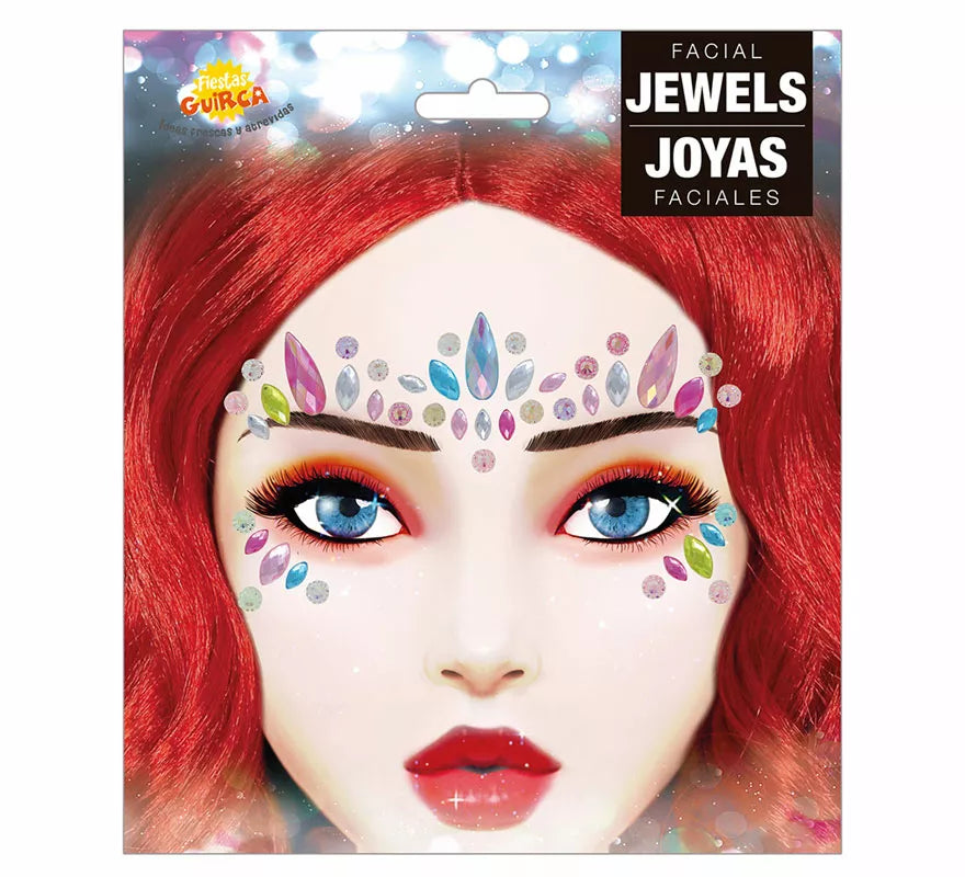 Joyas Faciales Multicolor Adhesivas