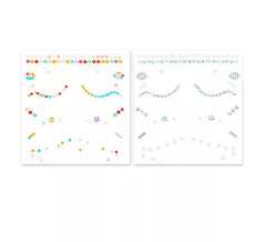 Bijoux pour le visage points scintillants couleurs assorties