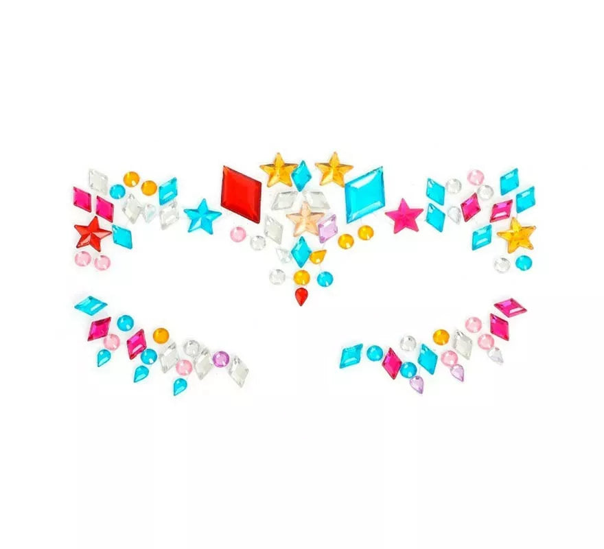 Translation missing: fr.Joyas Faciales rombos y estrellas multicolor