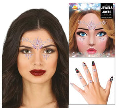 Bijoux roses pour le visage et les ongles Diamants élégants