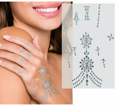 Bijoux de main brillants 12x20 cm adulte