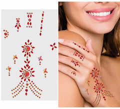 Bijoux de main rouge 12x20 cm pour adulte
