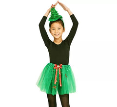 Kit Sapin de Noël Enfant 30 cm : Bandeau 28 cm et Tutu