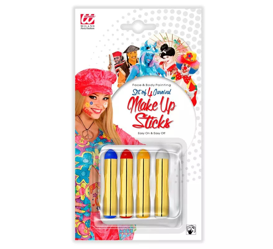 Translation missing: fr.Kit de 4 Barras Maquillaje grandes de colores de 21 ml
