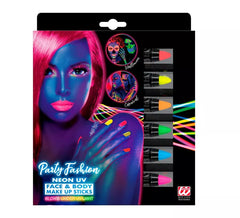 Kit de 6 bâtons de maquillage fluorescents