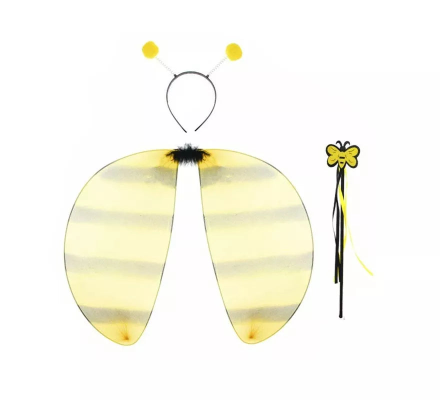 Translation missing: fr.Kit de Abeja amarillo y negro: Alas, Diadema y Varita