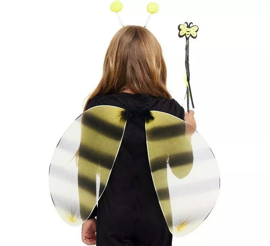 Translation missing: fr.Kit de Abeja amarillo y negro: Alas, Diadema y Varita