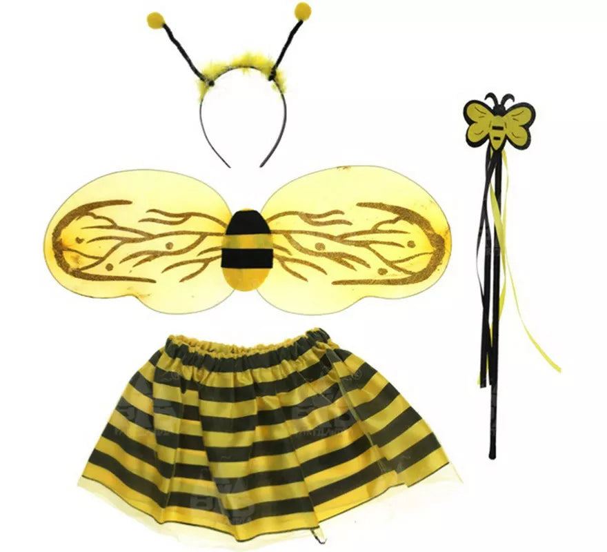 Translation missing: fr.Kit de Abeja para niña: Diadema, Alas, Varita y Tutú