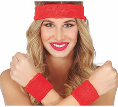 Kit d'aérobic adulte : 2 bracelets et ruban rouge