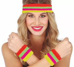Kit d'aérobic adulte : 2 bracelets et ruban néon
