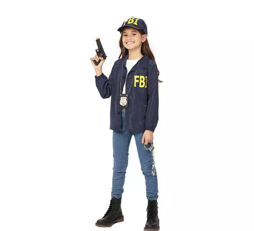 Kit de Agente FBI infantil: Chaqueta y gorra