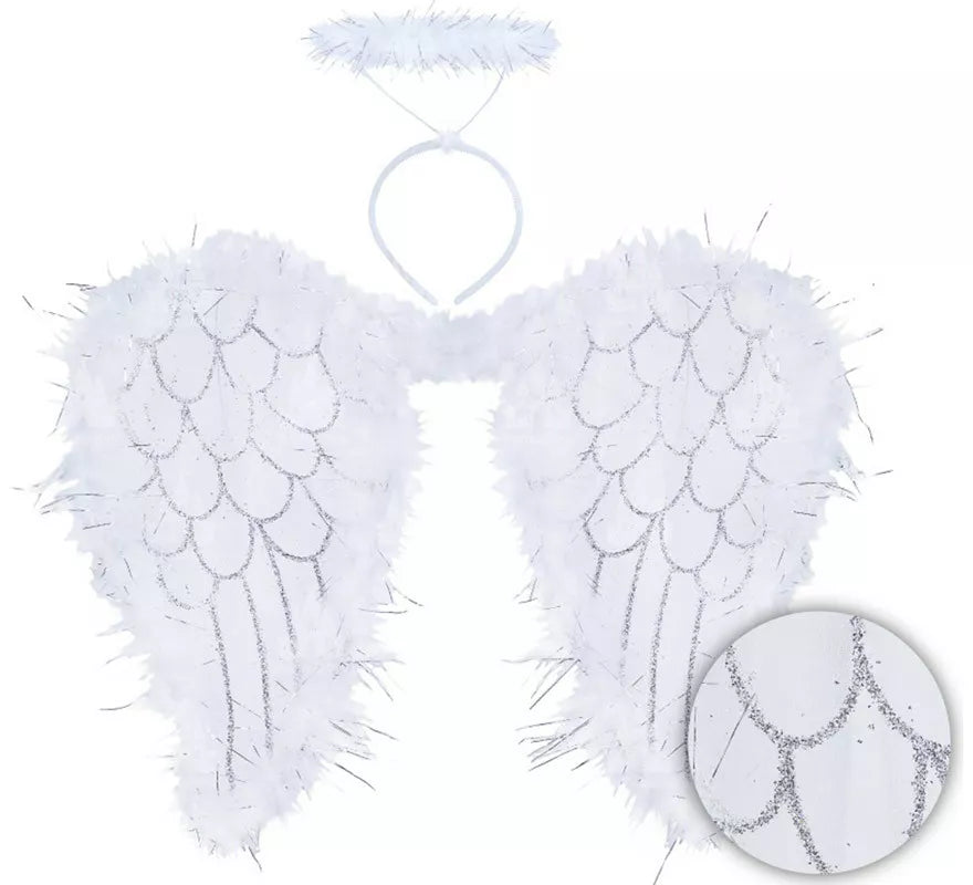 Translation missing: fr.Kit de Ángel: Diadema con Halo y Alas de 40x50 cm