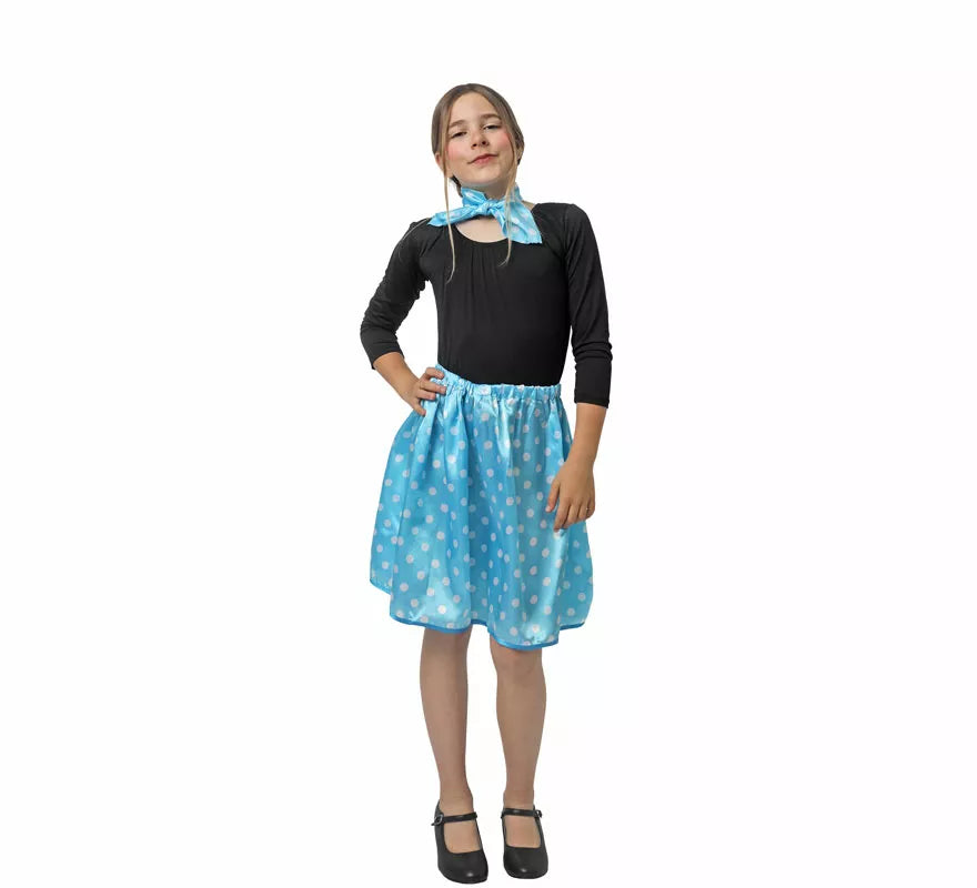 Translation missing: fr.Kit de Años 50 de rasete para niña: Pañuelo y Falda